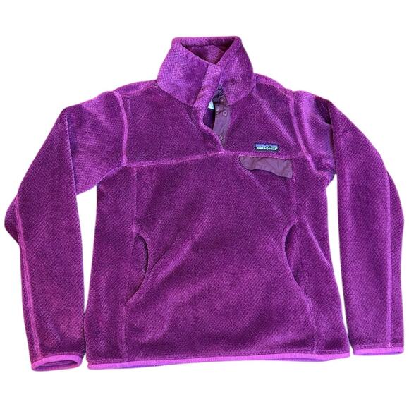 PATAGONIA Rebullite Pink Re-Tool Snap T Pullover Fleece Women's Size SMALL - Picture 3 of 9